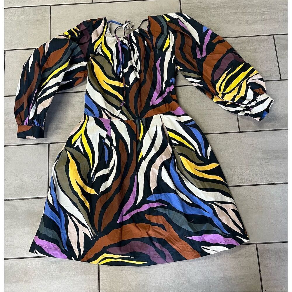 Who What Wear Women's Multicolor Zebra Print‎ Midi Dress Size XS